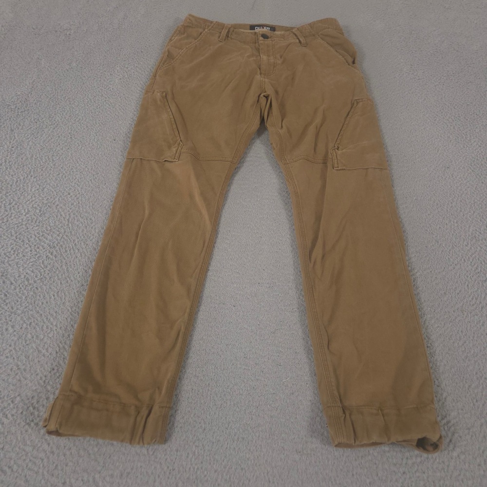 DU/ER Pants Mens 34x31 Brown Live Free Adventure Straight Stretch Cotton Blend